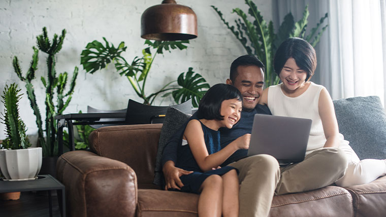 family looking at healthcare options