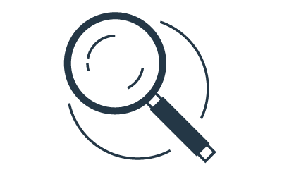 Magnifying glass icon. 